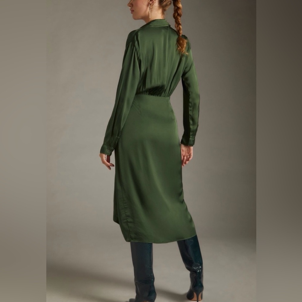 Velvet by Graham & Spencer Green Wrap Dress - Picture 2 of 8